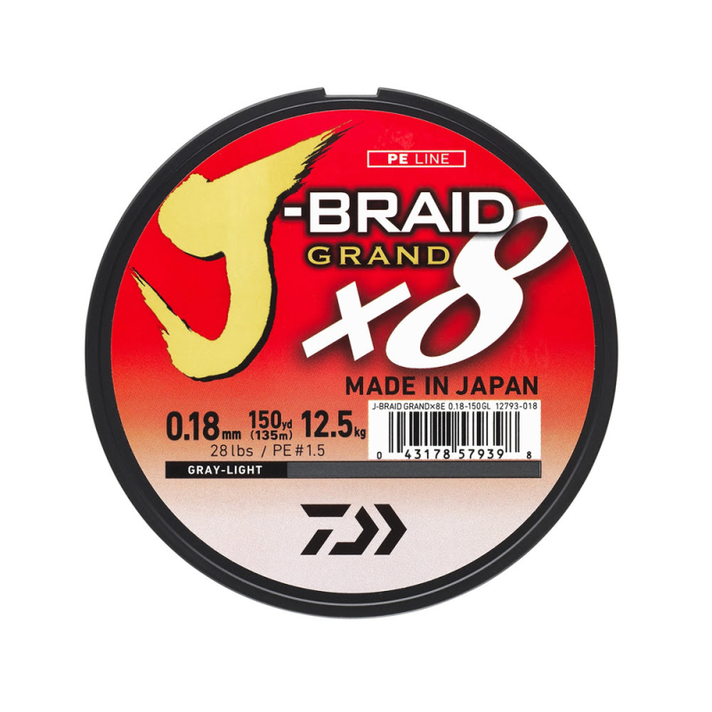Daiwa JB Grand 8XB 135mt- Grey İp Misina  0.13mm