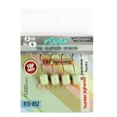 River Hunter #8 Jig Head Glow - 4pcs