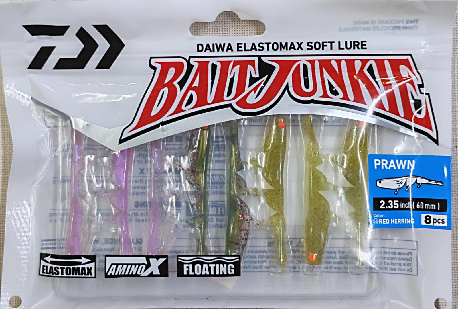 DAIWA BAIT JUNKIE 6CM PRAWN, (8 ADET) - Mıx Paket