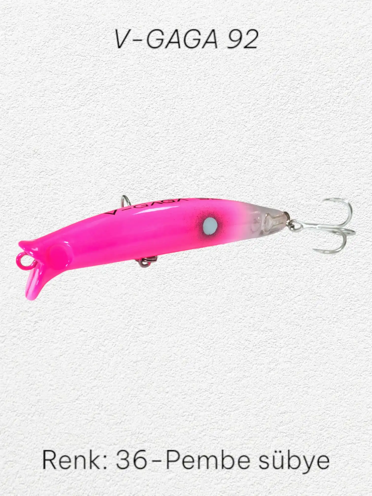 Egefish V Gaga 92mm 15.5 Gr Maket Balık - 36 Pembe Sübye