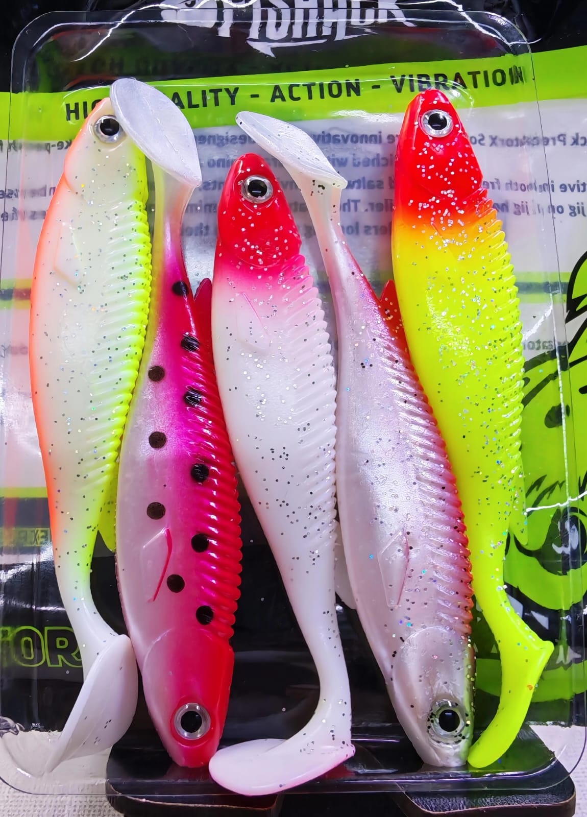 Fishack PredatorX - Silikon Balık 100mm 5 pcs - Mix Paket