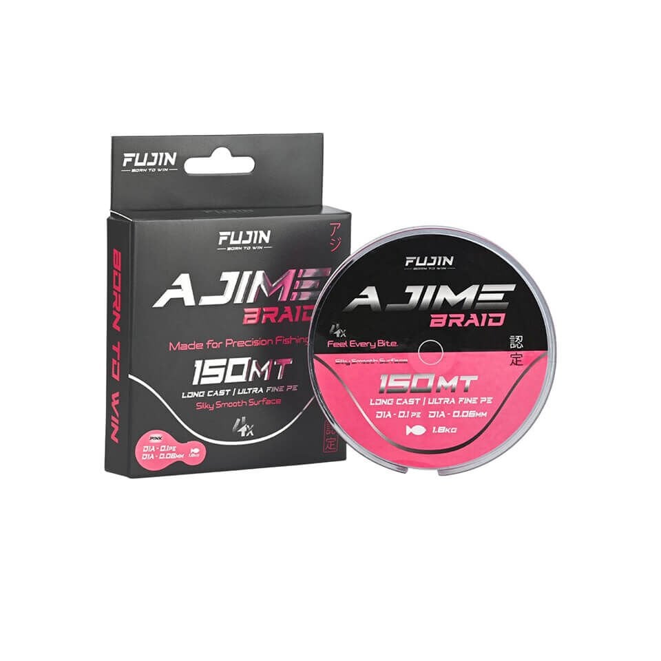 Fujin Ajime Braid 4x 150 Mt Pink İp Misina 0.1 PE - 0,06mm