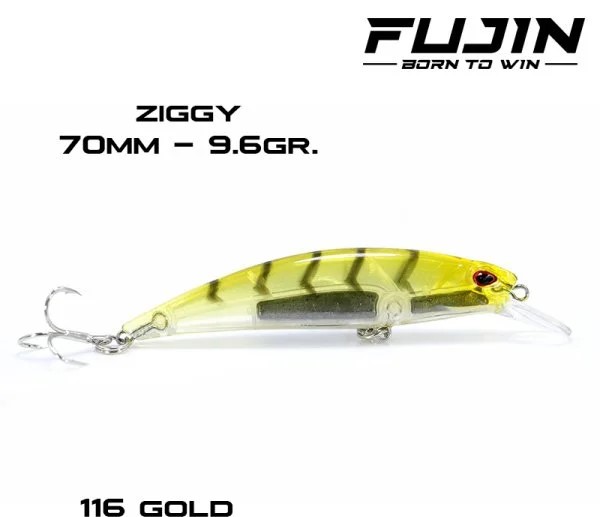 Fujin Ziggy 7 Cm 9.6 gr LRF Maket Yem - 116 Gold Shrimp