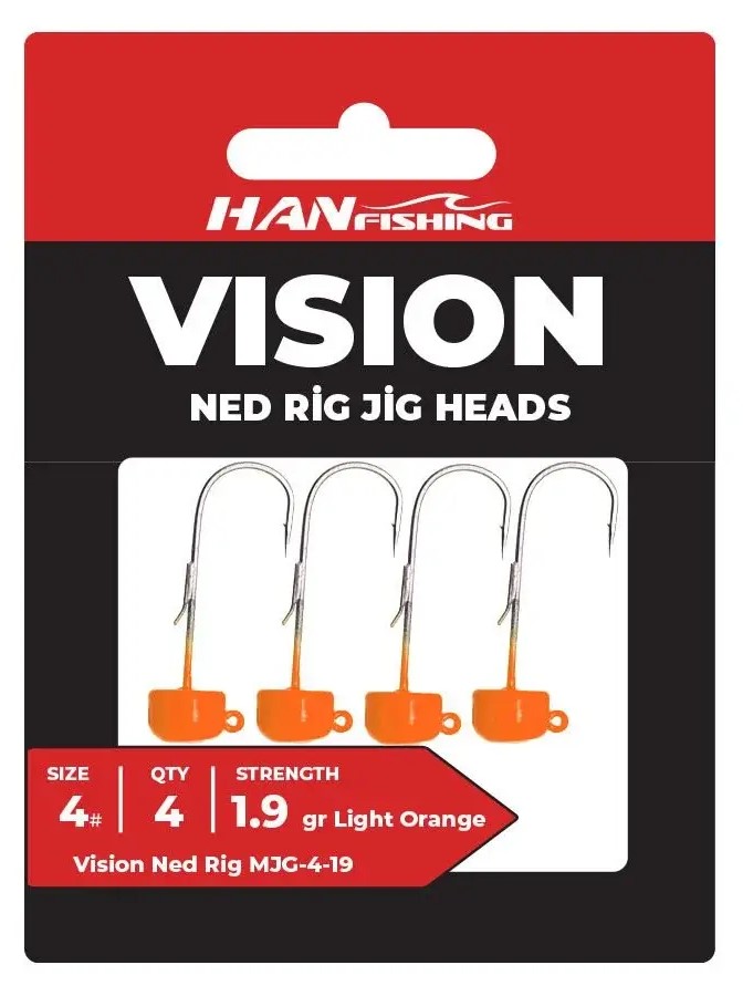 Hanfish Vision Ned Rig Light Orange Jighead