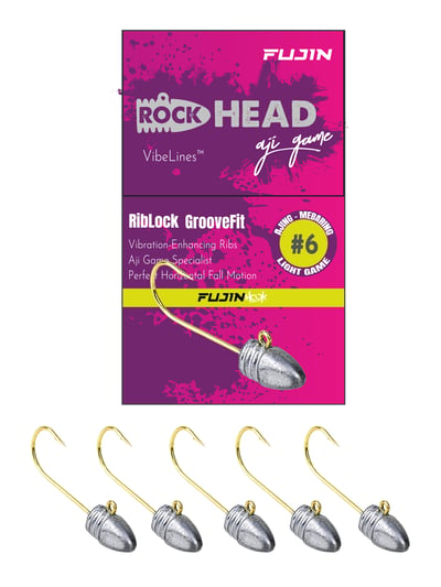 Fujin Rock-Head 8 No Aji Game Jighead - 5pcs