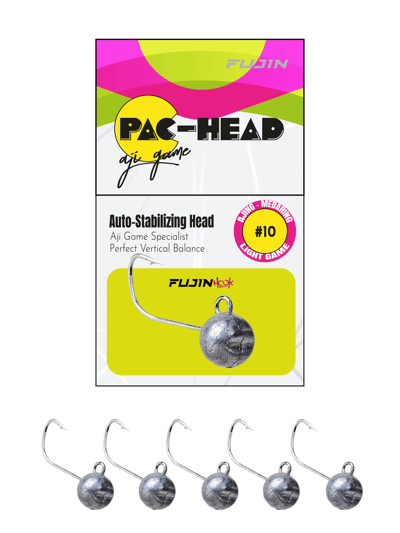Fujin Pac-Head Aji Game Jighead  #10 - 5PCS