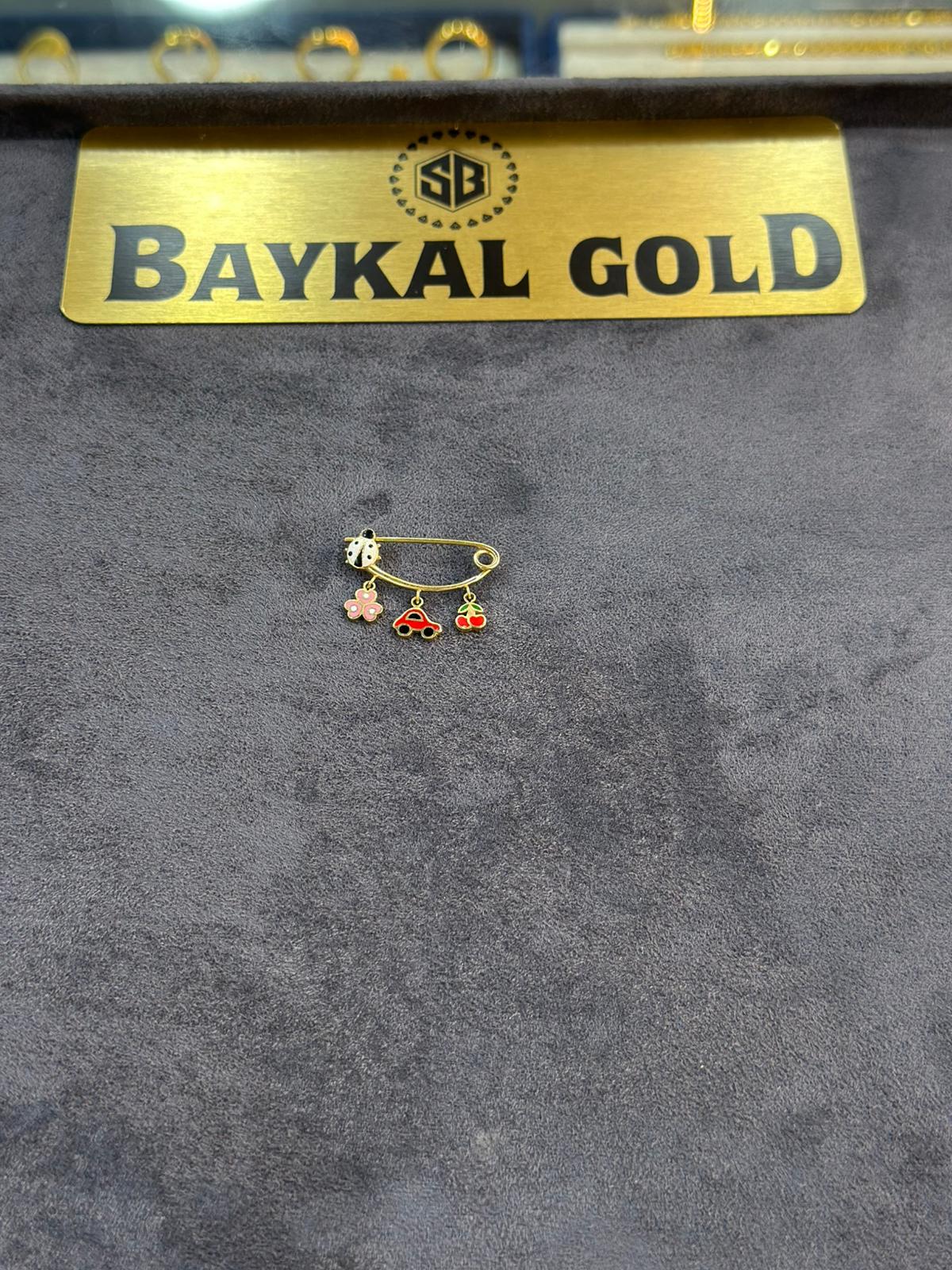 14 Ayar Çocuk Yaka İğnesi 1.99 Gr. (Figürlü)