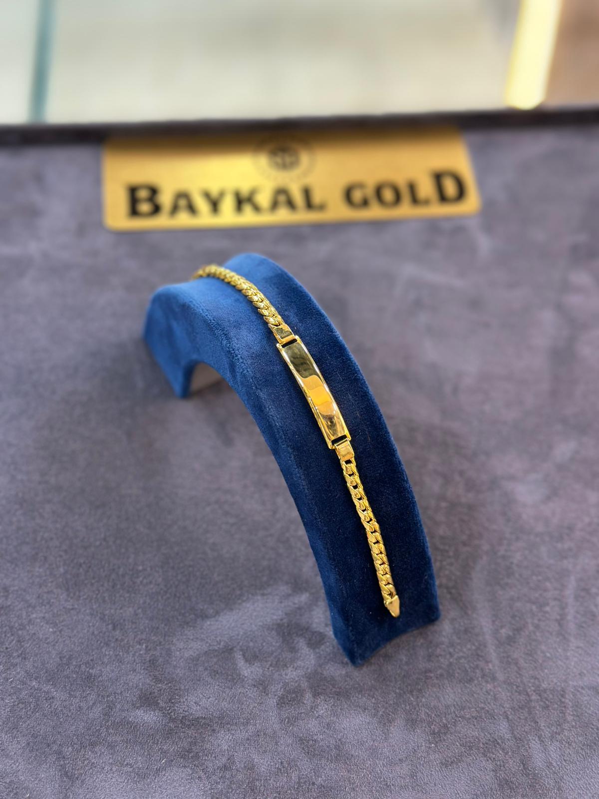 14 Ayar Çocuk Bilekliği 4.77 Gr. (İsim Veya Tarih Yazılabilir )