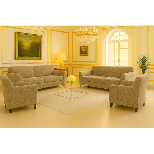 Prestij Serisi -  Natural Renk Dz Desenli Jakarl Koltuk rts (10213  V1447)