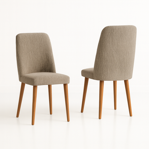 Prestij Serisi - Natural Renk Dz Desenli Jakarl  Oval Sandalye rts(10213  V1447)