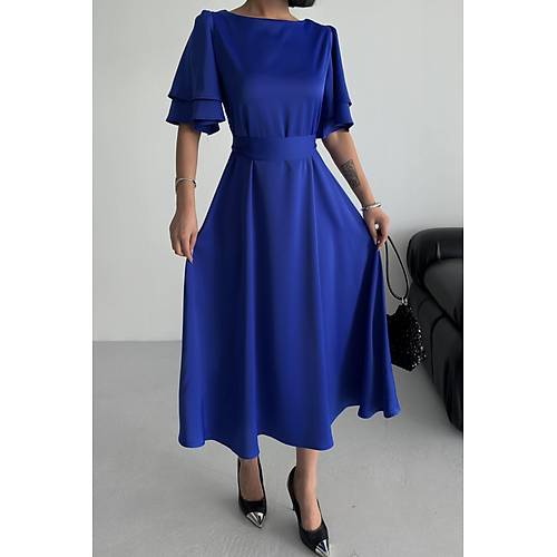 Lisa Kadn Saten Abiye Siyah