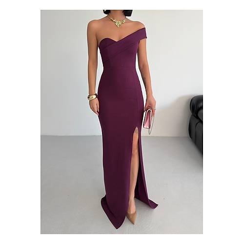 K�rm�z� Gece Elbisesi Abiye