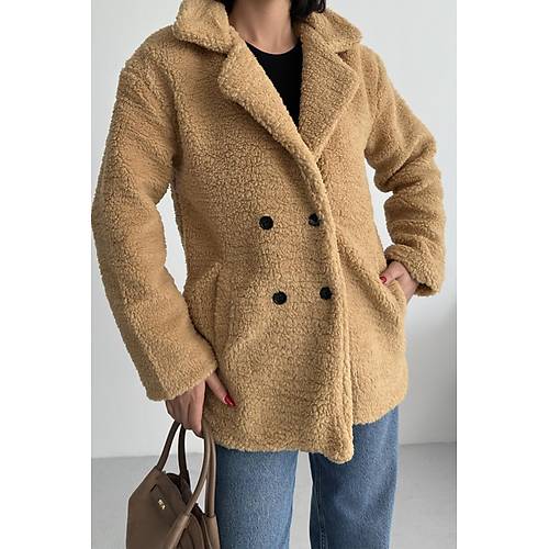 K��l�k Kad�n Teddy Antrasit Mont