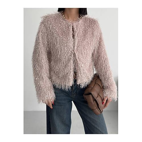 Yakas�z �thal P�sk�ll� Bordo K�rk Mont