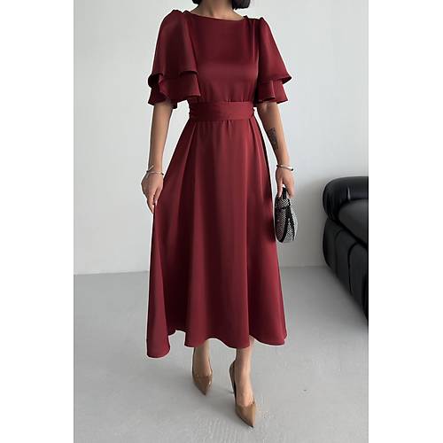 Lisa Kadn Saten Abiye Siyah