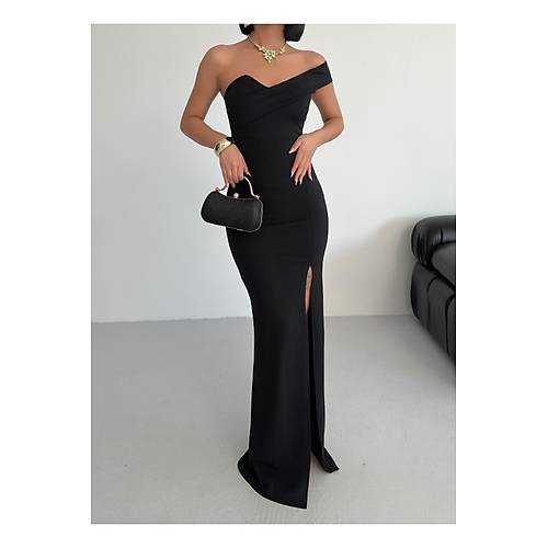 K�rm�z� Gece Elbisesi Abiye