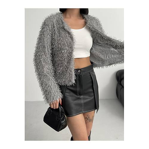 Yakas�z �thal P�sk�ll� Bordo K�rk Mont