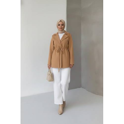 Ba�lama Detayl� Rahat Kal�p Ka�mir H�rka/Ceket