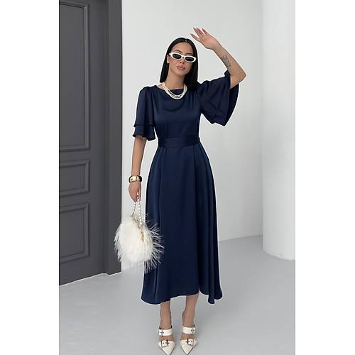 Lisa Kadn Saten Abiye Siyah