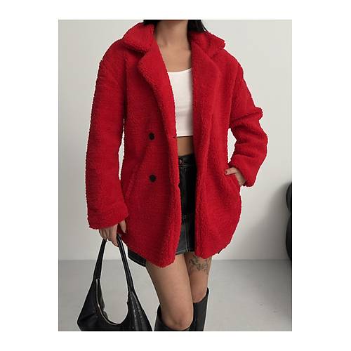 K��l�k Kad�n Teddy Antrasit Mont