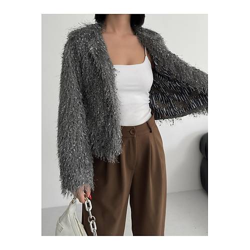 Yakas�z �thal P�sk�ll� Bordo K�rk Mont