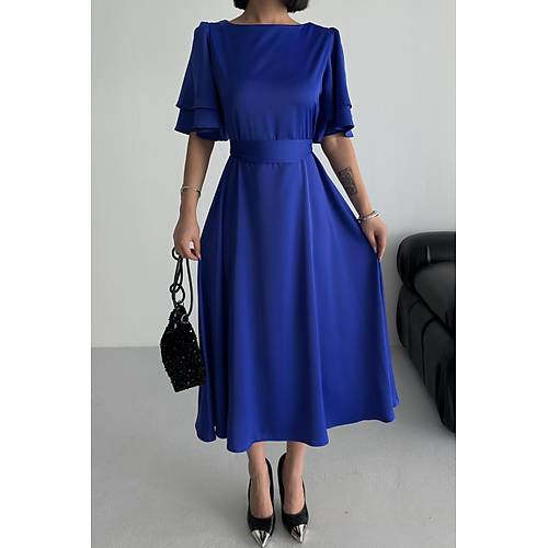 Lisa Kadn Saten Abiye Siyah