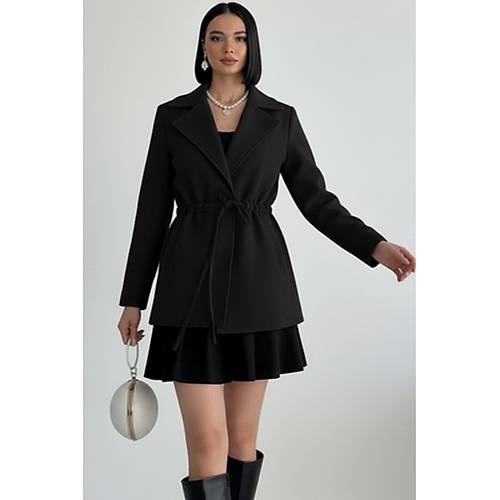 Siyah Ba�lama Detayl� Rahat Kal�p Ka�mir H�rka/Ceket