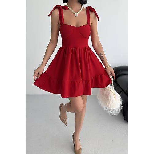 Gs Balamal Mini Krmz Elbise