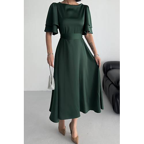 Lisa Kadn Saten Abiye Siyah