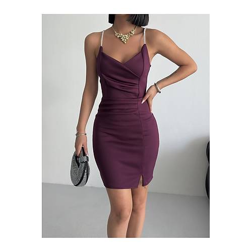 nce Askl Drapeli Abiye Elbise Nian Dn Mezuniyet Elbisesi Siyah