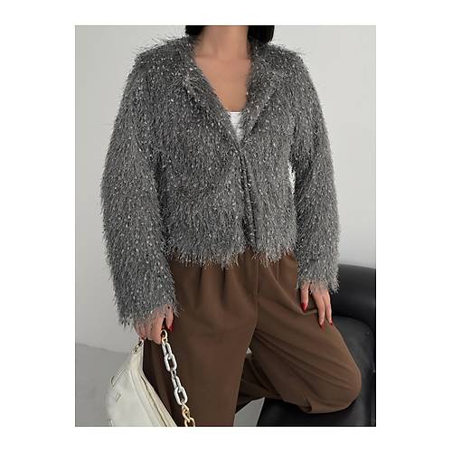 Yakas�z �thal P�sk�ll� Bordo K�rk Mont