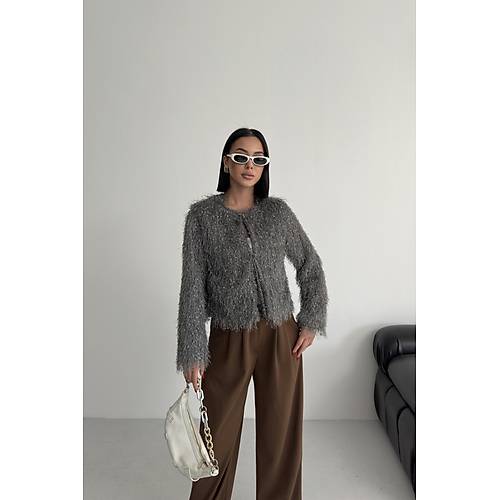 Yakas�z �thal P�sk�ll� Bordo K�rk Mont