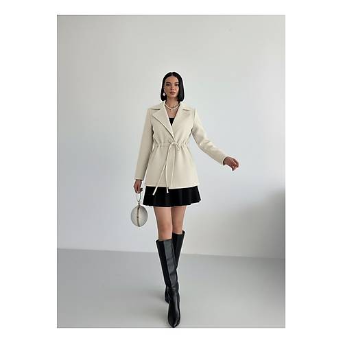 Siyah Ba�lama Detayl� Rahat Kal�p Ka�mir H�rka/Ceket