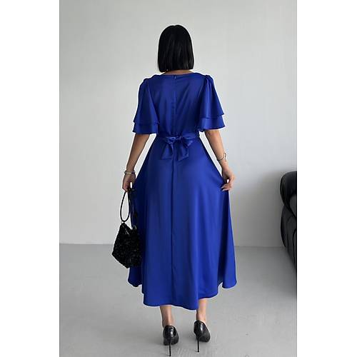 Lisa Kadn Saten Abiye Siyah