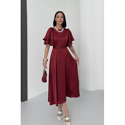 Lisa Kadn Saten Abiye Siyah