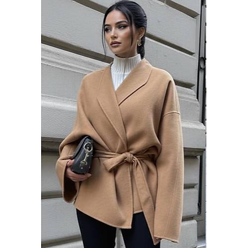 Siyah Ba�lama Detayl� Rahat Kal�p Ka�mir H�rka/Ceket