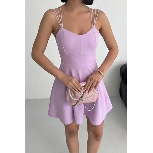 nce Askl Srt Dekolteli Volan Klo Mezuniyet Elbisesi Siyah