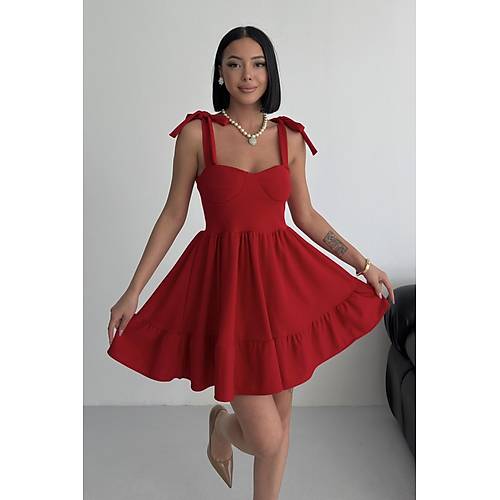 Gs Balamal Mini Krmz Elbise