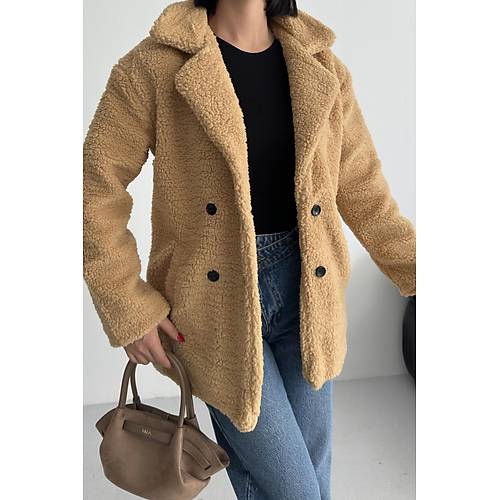 K��l�k Kad�n Teddy Antrasit Mont