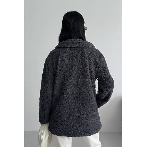 K��l�k Kad�n Teddy Antrasit Mont