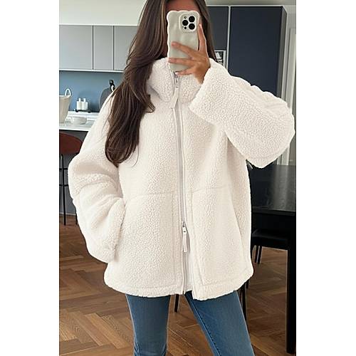 Bej Dik Yakal� Cepli Kad�n Pelu� Mont