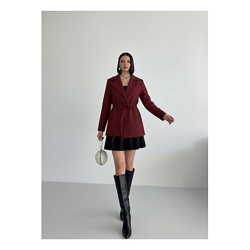 Siyah Ba�lama Detayl� Rahat Kal�p Ka�mir H�rka/Ceket