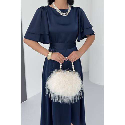 Lisa Kadn Saten Abiye Siyah