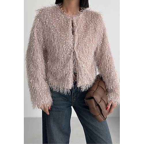 Yakas�z �thal P�sk�ll� Bordo K�rk Mont