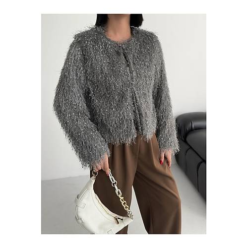 Yakas�z �thal P�sk�ll� Bordo K�rk Mont