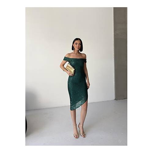 Liana Degaje Yaka Sax Mavi Mini Elbise