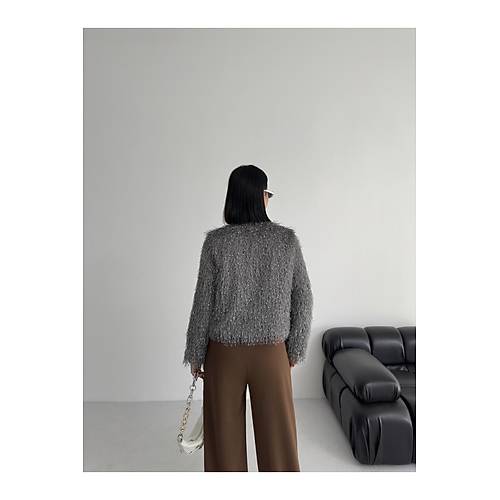 Yakas�z �thal P�sk�ll� Bordo K�rk Mont