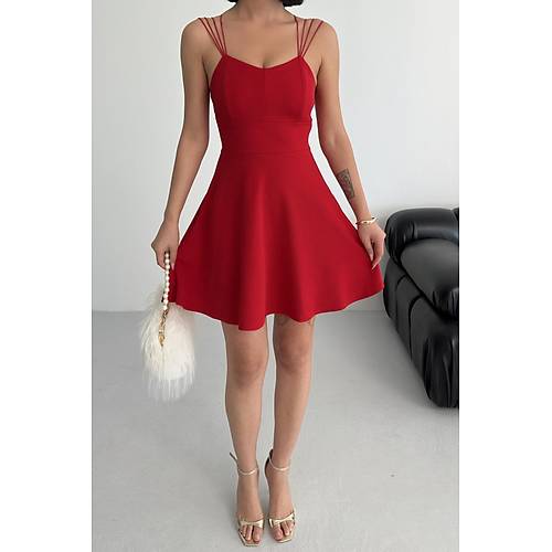 nce Askl Srt Dekolteli Volan Klo Mezuniyet Elbisesi Siyah