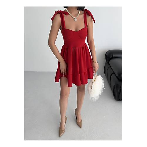 Gs Balamal Mini Krmz Elbise