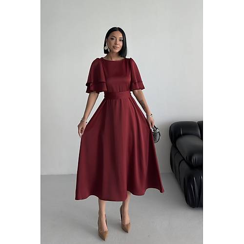 Lisa Kadn Saten Abiye Siyah